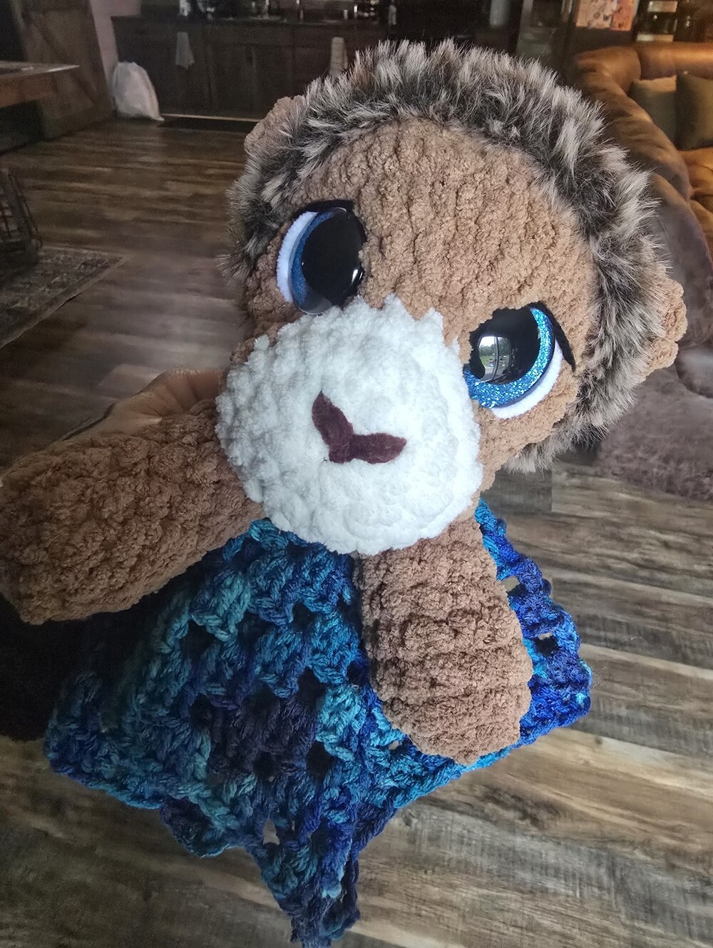 Lion Crochet Blanket Lovey